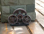 Industrial Steampunk Gear Train Figurine, Cog Wheel Statue, Resin Model, Home Bar Décor Ornament 7.7" H Copper - Image 4