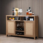 SICOTAS 51" Coffee Bar Cabinet Bar Cart - Image 6