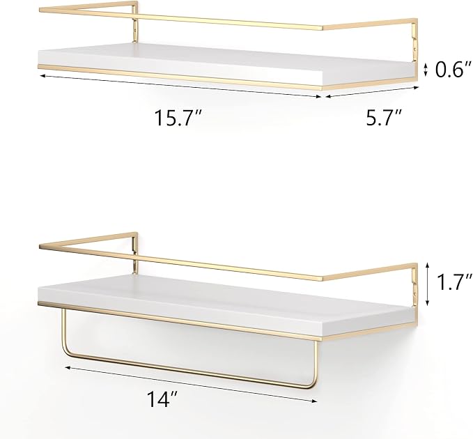 Shario White Floating Shelves - Image 3
