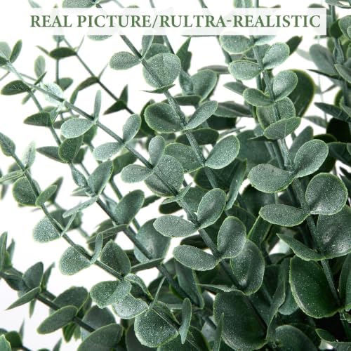 40pcs Eucalyptus Stems Artificial Eucalyptus Leaves Stems,Fake Eucalyptus Plants Real Touch Faux Flower for Home Office Flowers Bouquet Centerpiece Wedding Garden Decoration Farmhouse Home Decor - Image 3