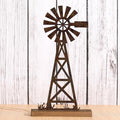 Tandefio 1 Pcs Farmhouse Windmill Table Top Country Decor, Metal Rusty by Tandefio