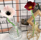10 pcs Wine Red Artificial Flowers Poppy Flowers,11" Faux Flower Stems - Image 4