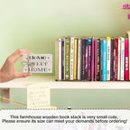 Mini Decorative Books For Home Decor, Small Wood Book Stack For Table Decor, Home Sweet Home decoration Books For Living Room Bookshelf, Farmhouse Stacked Books decoration（L52) - Image 2