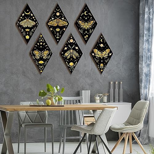 Sintuff 6 Pcs Halloween Gothic Butterfly Witch Wall Decor Art - Image 5