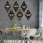 Sintuff 6 Pcs Halloween Gothic Butterfly Witch Wall Decor Art - Image 5