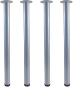 QLLY 28 inch Adjustable Metal Desk Legs, Heavy Duty Furniture Table Legs by QLLY