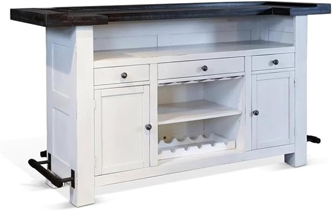 Pemberly Row 78" Farmhouse Wood Bar Unit - Image 10