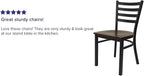 Flash Furniture 2 Pack HERCULES Series Black Ladder Back Metal Restaurant Chair - Image 6