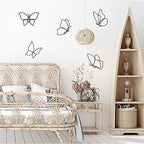 Hotop 6 Pieces Black Metal Butterfly Wall Decor Wired Butterflies Wall Art - Image 2