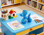 4 Inch Shiny Blue Balloon Dog Sculpture - Image 2