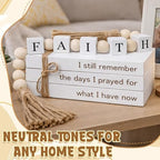 Farmhouse White Fake Decorative Books Wooden Box for Home Office Decor - Religion Christian Faith Aesthetic for Living Room, Console Table, Bookshelf, Tv Stand, Entryway - Image 3