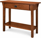 Leick Home Mission Console Table, Solid Wood, 1 Storage Drawer, Bottom Display - Image 4