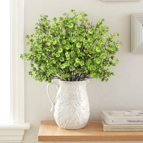 8Pcs Artificial Flower Real Touch Silk Fake Green Flower Decoration - Image 2