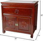 Red Lantern Rosewood End Table Cabinet - Image 2