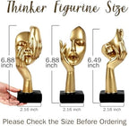 3 Pcs Thinker Statue,Modern Home Sculptures,Figurine for Bookshelf - Image 6