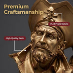 H&W Golden Pirate Figurines - Buccaneer Francis Drake Statue Decoration - Image 4