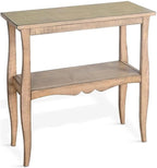 Sunny Designs Marina Oak Beach Pebble Solid Wood and Veneers Side Table by Sunny+Designs