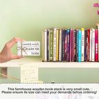 Decorative Books For Home Decor, Rustic Wood Book Stack For Table Decor, Country Roads Take Me Home Decor Books For Living Room Bookshelf, Farmhouse Stacked Books Decor (L21) - Image 2