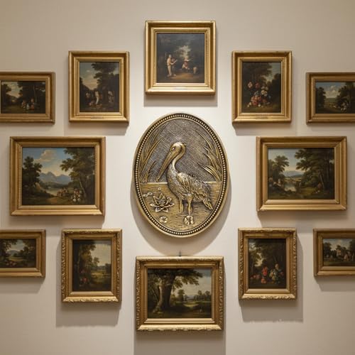 Vintage Pelican Wall Sculpture,Antique Wall Decor,Retro Art Birds Sculpture - Image 4