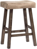 Hillsdale Furniture Saddle Backless, Rustic Gray Bar Stool by HillsdaleFurniture
