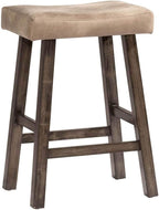 Hillsdale Furniture Saddle Backless, Rustic Gray Bar Stool by HillsdaleFurniture