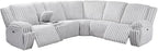 First of a Kind Pelle Collection Power Reclining Sectional Sofa - Image 2