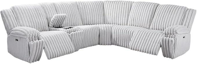 First of a Kind Pelle Collection Power Reclining Sectional Sofa - Image 2
