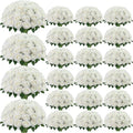 300Pcs White Roses Artificial Flowers, Realistic Silk Fake Roses Bouquet by Yastouay