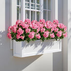 Artificial Geranium Flowers for Outdoors 19.6" Geraniums Artificial Flowers Realistic Faux Geraniums for Outdoor Planters Silk Geranium Indoor Fake Flowers Porch Home Garden Decor No Vase(4PCS，Pink) - Image 6