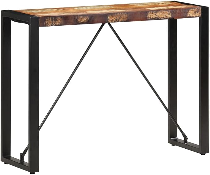 SKM Console Table 110x35x76 cm Solid Reclaimed Wood - Image 7
