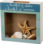 Primitives by Kathy Seashell Holder - Coastal Decor, Glass Display, Treasure Chest, Room and Bedroom Decor by PrimitivesbyKathy