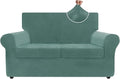 ZNSAYOTX Luxury Velvet Sofa Cover 3 Piece Stretch Loveseat Covers by ZNSAYOTX