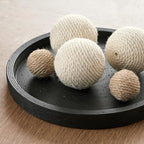 Vanselia Decorative Table Tray Round Trays Home Decor Cement (11.8" Black) - Image 7