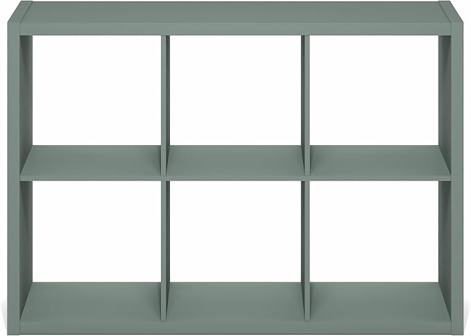 Furinno Cubicle Book Shelf, 6-Cube Bookshelf, Extra Thick Frame Horizontally & - Image 10