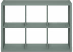 Furinno Cubicle Book Shelf, 6-Cube Bookshelf, Extra Thick Frame Horizontally & - Image 10