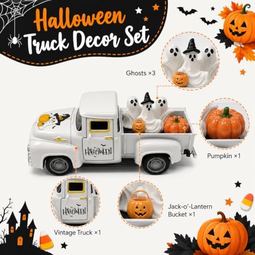 Cute Halloween Decor - White Ghost Truck Decorations - Image 5