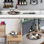 Hipiwe Galvanized Metal Iron Tray Industrial Farmhouse Decor Serving Trays - Image 2