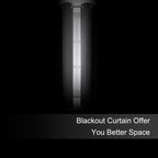 Blackout Curtains 66 x 54 Inch Long Frost Grey Curtains Set of 2 Panels Room - Image 3