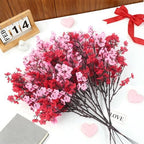 Uieke 6 Pcs Valentine’s Day Artificial Baby’s Breath Flowers, Red Pink Faux Gypsophila Bouquets Real Touch Silk Fake Flowers for Romantic Wedding, Anniversary, Party, Home Table Centerpiece Décor - Image 3