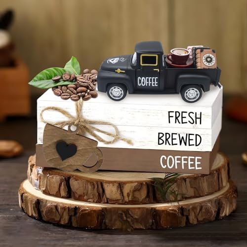 Coffee Decor for Coffee Bar Vintage Metal Truck Decor, Black - Image 6