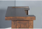 Pemberly Row 78" Farmhouse Wood Freestanding Island Home Bar Unit, Stemware - Image 9