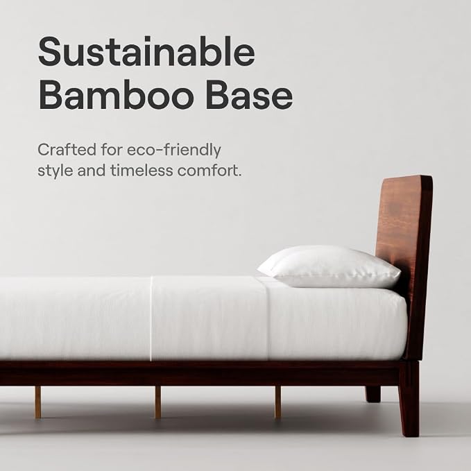 Nectar Bamboo Platform Bed Frame & Headboard - Image 4