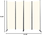 Room Divider 6FT Portable Room Dividers and Folding Privacy Screens, 4 Panel - Image 8