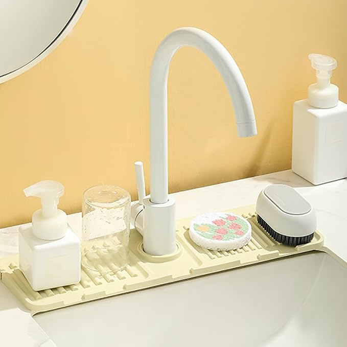 Faucet Mat for Kitchen Sink, 2024 Upgrade Faucet Guard Draining Mat Silicone - Image 5