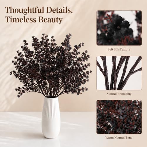 Mandy's 6 Bundles Artificial Black Baby’s Breath Flowers - Image 4