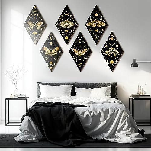 Sintuff 6 Pcs Halloween Gothic Butterfly Witch Wall Decor Art - Image 6
