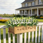 RECUTMS Artificial Flowers for Outdoors,White Yellow Fake Flowers Plants - Image 6