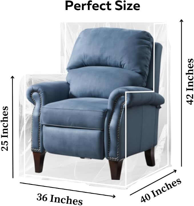 Evelots Clear Vinyl Recliner & Armchair Cover, Waterproof Protector | - Image 5