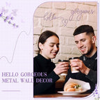 Hicarer Metal Hello Gorgeous Wall Art Minimalist Purple Wall Decor - Image 5