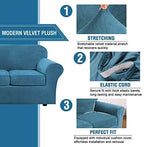 H.VERSAILTEX Real Velvet Plush 3 Piece Stretch Sofa Covers Couch Covers - Image 3